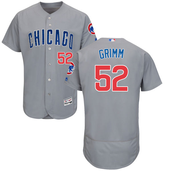 Men's Majestic Chicago Cubs #52 Justin Grimm Grey Flexbase Authentic Collection MLB Jersey X2I8