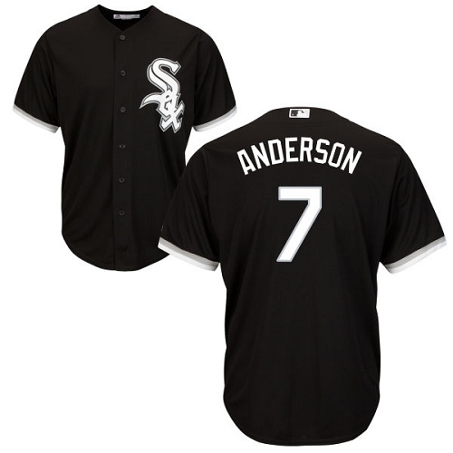 Men's Majestic Chicago White Sox #7 Tim Anderson Replica Black Alternate Home Cool Base MLB Jersey O5D5